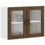 Armario pared cocina puerta de cristal Lucca roble marrón de , Armarios de cocina - Ref: Foro24-853854, Precio: 82,90 €, Desc...