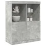 Aparador de madera contrachapada gris hormigón 81x37x100 cm de , Taquillas y armarios de almacenamiento - Ref: Foro24-3318620...