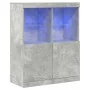 Aparador de madera contrachapada gris hormigón 81x37x100 cm de , Taquillas y armarios de almacenamiento - Ref: Foro24-3318620...