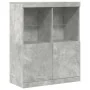 Aparador de madera contrachapada gris hormigón 81x37x100 cm de , Taquillas y armarios de almacenamiento - Ref: Foro24-3318620...