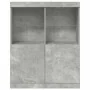 Aparador de madera contrachapada gris hormigón 81x37x100 cm de , Taquillas y armarios de almacenamiento - Ref: Foro24-3318620...