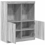 Aparador madera de ingeniería gris sonoma 81x37x100 cm de , Taquillas y armarios de almacenamiento - Ref: Foro24-3318622, Pre...