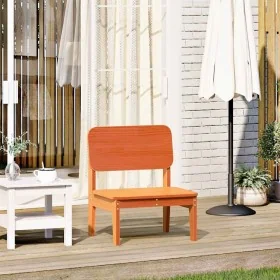 Silla de jardín madera maciza de pino marrón cera 60x52,5x72 cm de , Sillas de jardín - Ref: Foro24-859319, Precio: 66,54 €, ...