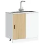 Mueble bajo para fregadero madera contrachapada roble sonoma de , Armarios de cocina - Ref: Foro24-854291, Precio: 72,77 €, D...