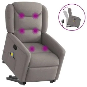 Sillón reclinable de masaje elevable tela gris taupé de , Sillones - Ref: Foro24-3303211, Precio: 295,25 €, Descuento: %