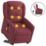 Sillón reclinable de masaje elevable tela rojo tinto de , Sillones - Ref: Foro24-3303207, Precio: 292,72 €, Descuento: %