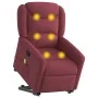 Sillón reclinable de masaje elevable tela rojo tinto de , Sillones - Ref: Foro24-3303207, Precio: 292,72 €, Descuento: %