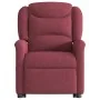 Sillón reclinable de masaje elevable tela rojo tinto de , Sillones - Ref: Foro24-3303207, Precio: 292,72 €, Descuento: %