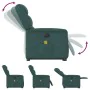 Sillón masaje eléctrico reclinable elevable tela verde oscuro de , Sillones - Ref: Foro24-3303230, Precio: 341,33 €, Descuent...