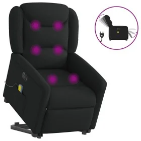 Sillón de masaje eléctrico reclinable elevable tela negro de , Sillones - Ref: Foro24-3303226, Precio: 345,70 €, Descuento: %