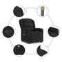 Sillón de masaje eléctrico reclinable elevable tela negro de , Sillones - Ref: Foro24-3303226, Precio: 345,70 €, Descuento: %