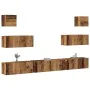 Conjunto de mueble de TV 7 piezas montado la pared madera vieja de , Muebles TV - Ref: Foro24-3329211, Precio: 236,66 €, Desc...