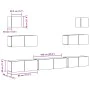 Conjunto de mueble de TV 7 piezas montado la pared madera vieja de , Muebles TV - Ref: Foro24-3329211, Precio: 236,66 €, Desc...