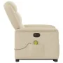 Sillón de masaje eléctrico reclinable elevable tela crema de , Sillones - Ref: Foro24-3303232, Precio: 345,43 €, Descuento: %