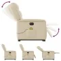 Sillón de masaje eléctrico reclinable elevable tela crema de , Sillones - Ref: Foro24-3303232, Precio: 345,43 €, Descuento: %