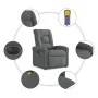 Sillón reclinable de masaje eléctrico tela gris oscuro de , Sillones - Ref: Foro24-3303245, Precio: 246,53 €, Descuento: %