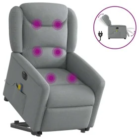 Sillón de masaje eléctrico reclinable elevable tela gris claro de , Sillones - Ref: Foro24-3303224, Precio: 345,95 €, Descuen...