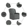 Sillón reclinable elevable de tela gris oscuro de , Sillones - Ref: Foro24-3303195, Precio: 276,52 €, Descuento: %