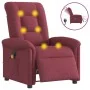 Sillón de masaje reclinable eléctrico tela rojo tinto de , Sillones - Ref: Foro24-3303247, Precio: 256,02 €, Descuento: %
