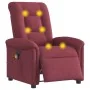 Sillón de masaje reclinable eléctrico tela rojo tinto de , Sillones - Ref: Foro24-3303247, Precio: 256,02 €, Descuento: %