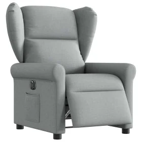 Sillón reclinable eléctrico tela gris claro by , Armchairs - Ref: Foro24-3303354, Price: 247,14 €, Discount: %