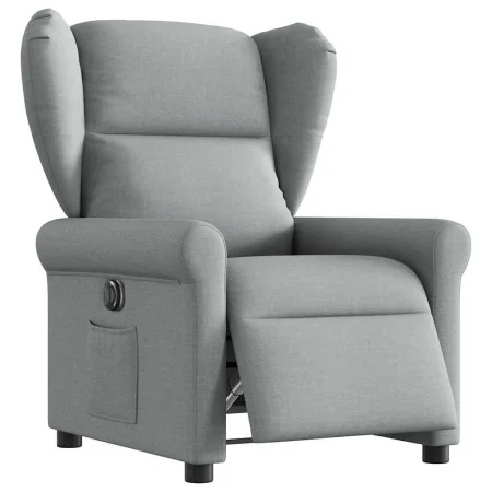 Sillón reclinable eléctrico tela gris claro de , Sillones - Ref: Foro24-3303354, Precio: 247,14 €, Descuento: %