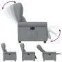 Sillón reclinable eléctrico tela gris claro de , Sillones - Ref: Foro24-3303354, Precio: 247,14 €, Descuento: %