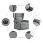 Sillón reclinable eléctrico tela gris claro de , Sillones - Ref: Foro24-3303354, Precio: 247,14 €, Descuento: %