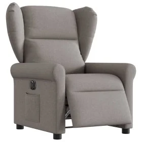 Sillón reclinable eléctrico tela gris taupé de , Sillones - Ref: Foro24-3303361, Precio: 260,03 €, Descuento: %