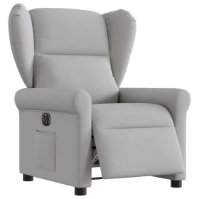Sillón reclinable eléctrico de tela gris nube by , Armchairs - Ref: Foro24-3303363, Price: 246,34 €, Discount: %