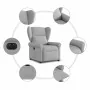 Sillón reclinable eléctrico de tela gris nube de , Sillones - Ref: Foro24-3303363, Precio: 246,34 €, Descuento: %