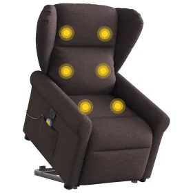 Silla de masaje reclinable de pie de tela marrón oscuro by , Armchairs - Ref: Foro24-3303389, Price: 293,17 €, Discount: %