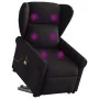 Sillón de masaje eléctrico reclinable elevable tela negro de , Sillones - Ref: Foro24-3303406, Precio: 347,17 €, Descuento: %