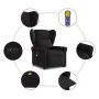 Sillón de masaje eléctrico reclinable elevable tela negro de , Sillones - Ref: Foro24-3303406, Precio: 347,17 €, Descuento: %