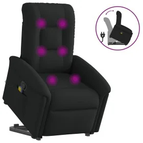 Sillón reclinable de masaje elevable tela negro de , Sillones - Ref: Foro24-3303266, Precio: 296,43 €, Descuento: %