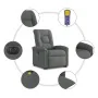 Sillón de masaje eléctrico reclinable elevable tela gris oscuro de , Sillones - Ref: Foro24-3303285, Precio: 330,21 €, Descue...