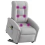 Sillón de masaje eléctrico reclinable elevable tela gris nube by , Armchairs - Ref: Foro24-3303293, Price: 345,29 €, Discount: %