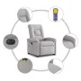 Sillón de masaje eléctrico reclinable elevable tela gris nube by , Armchairs - Ref: Foro24-3303293, Price: 345,29 €, Discount: %
