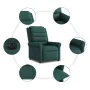 Sillón reclinable eléctrico tela verde oscuro de , Sillones - Ref: Foro24-3303300, Precio: 245,25 €, Descuento: %