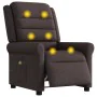 Sillón reclinable de masaje eléctrico tela marrón oscuro de , Sillones - Ref: Foro24-3303309, Precio: 263,72 €, Descuento: %
