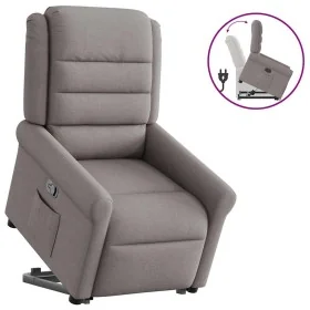 Sillón reclinable elevable tela gris taupe by , Armchairs - Ref: Foro24-3303321, Price: 295,94 €, Discount: %