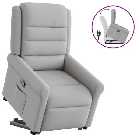 Sillón reclinable elevable de tela gris nube de , Sillones - Ref: Foro24-3303323, Precio: 277,79 €, Descuento: %