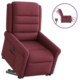 Sillón eléctrico reclinable elevable de tela rojo tinto de , Sillones - Ref: Foro24-3303337, Precio: 329,20 €, Descuento: %
