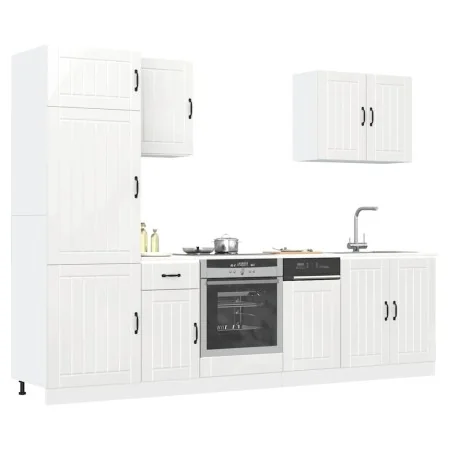 Mueble cocina Kalmar blanco de alto brillo 7 pzas de , Armarios de cocina - Ref: Foro24-3314773, Precio: 632,39 €, Descuento: %