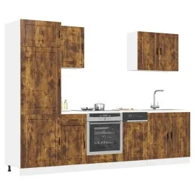 Mueble cocina Kalmar roble ahumado 7 pzas madera contrachapada de , Armarios de cocina - Ref: Foro24-3314786, Precio: 575,50 ...