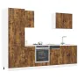 Mueble cocina Kalmar roble ahumado 7 pzas madera contrachapada de , Armarios de cocina - Ref: Foro24-3314786, Precio: 575,50 ...