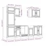 Mueble cocina Kalmar roble ahumado 7 pzas madera contrachapada de , Armarios de cocina - Ref: Foro24-3314786, Precio: 575,50 ...