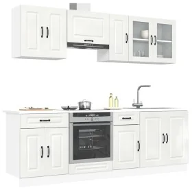 Mueble cocina Kalmar blanco de alto brillo 8 pzas de , Armarios de cocina - Ref: Foro24-3314823, Precio: 608,11 €, Descuento: %