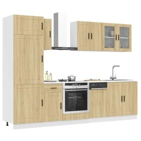 Mueble cocina Kalmar roble sonoma 8 pzas madera contrachapada de , Armarios de cocina - Ref: Foro24-3314814, Precio: 601,62 €...
