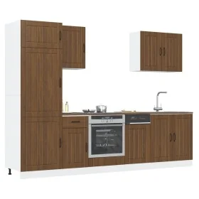 Mueble cocina Kalmar roble marrón 7 pzas madera contrachapada de , Armarios de cocina - Ref: Foro24-3314778, Precio: 572,51 €...